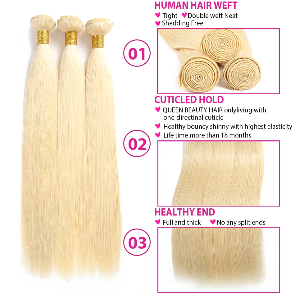 #613 Brazilian Straight Hair Bundles Human Hair Weave Bundles 3pcs Blonde Color 10-28 inch Aatifa Remy Hair Extension #613 Brazilian Straight Hair Bundles Human Hair Weave Bundles 3pcs Blonde Color 10-28 inch Aatifa Remy Hair Extension