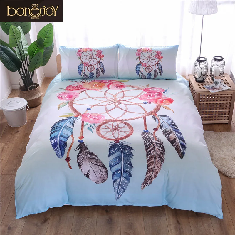

Bonenjoy Dreamcatcher Bedding Set Indian Style ropa de cama Queen Size Bed in a Bag Duvet Cover Set with Pillowcase Bedding