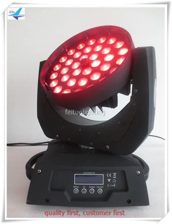 2 шт. с чехлом led zoom wash 36x10 Вт led zoom moving head light для сценического освещения свадьба с футляром