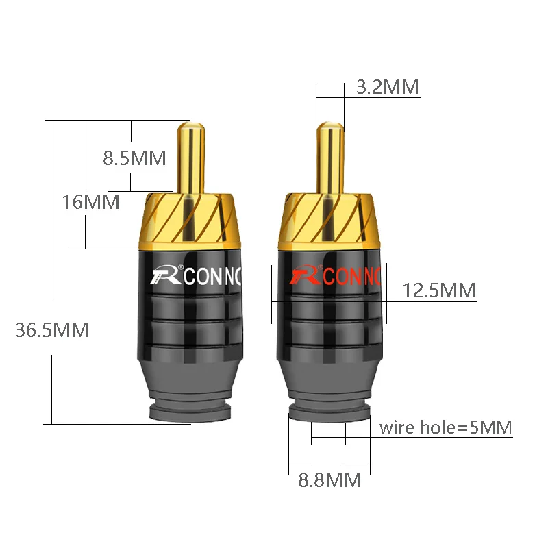 Роскошные пайки RCA разъем Jack разъем динамик аудио выход/вход Адаптер штекер позолоченный разъем для наушников 10 шт./лот