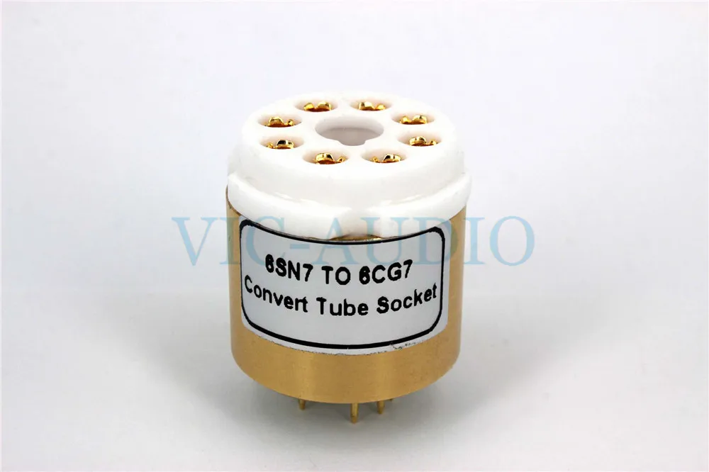 1 шт. 6SN7 (сверху) до 6CG7 или 6FQ7 трубка 8 контактов 9 DIY звуковая вакуумная адаптер