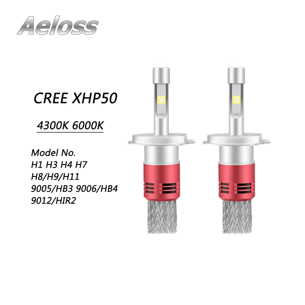 

10000Lm 80W H4 H13 9004 9007 Hi/Lo Beam H7 9005/HB3 9006/HB4 H10 H11 9012 D1S D2S D3S D4S Led Headlight Kits XHP50 4300K 6000K