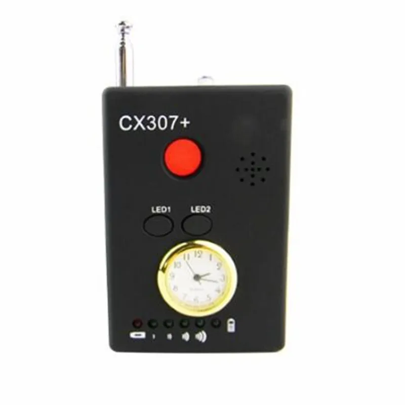 CX307 Multi-function Wireless RF Signal Camera Detector Spy Cam Finder with Clock Cell Phone Buster Mobilephone Detect