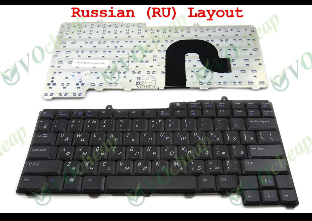 

New RU Laptop keyboard for Dell Inspiron 1300 B120 B130 Latitude 120, 1501 630M 6400 E1405 E1505 Vostro 1000 XPS M1710 Russian