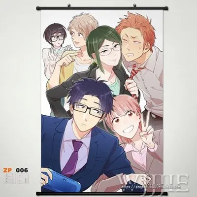 

Home Decor Japan Anime Wotakoi: Love is Hard for Otaku Wall Poster Scroll Cosplay