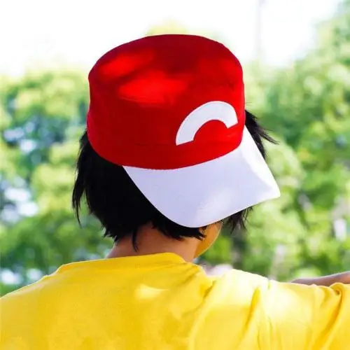 Высокое качество Pokemon XY XYZ Go Satoshi Ash Ketchum Косплей Prop S5 Красный и белый Бейсболка