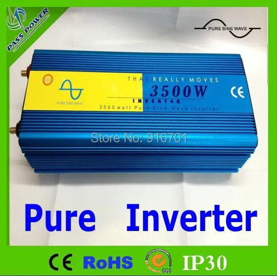 

dual digital display 3500W Surge Power 7000W Pure Sine Wave Power Invertor 12V DC to 220V - 240V AC
