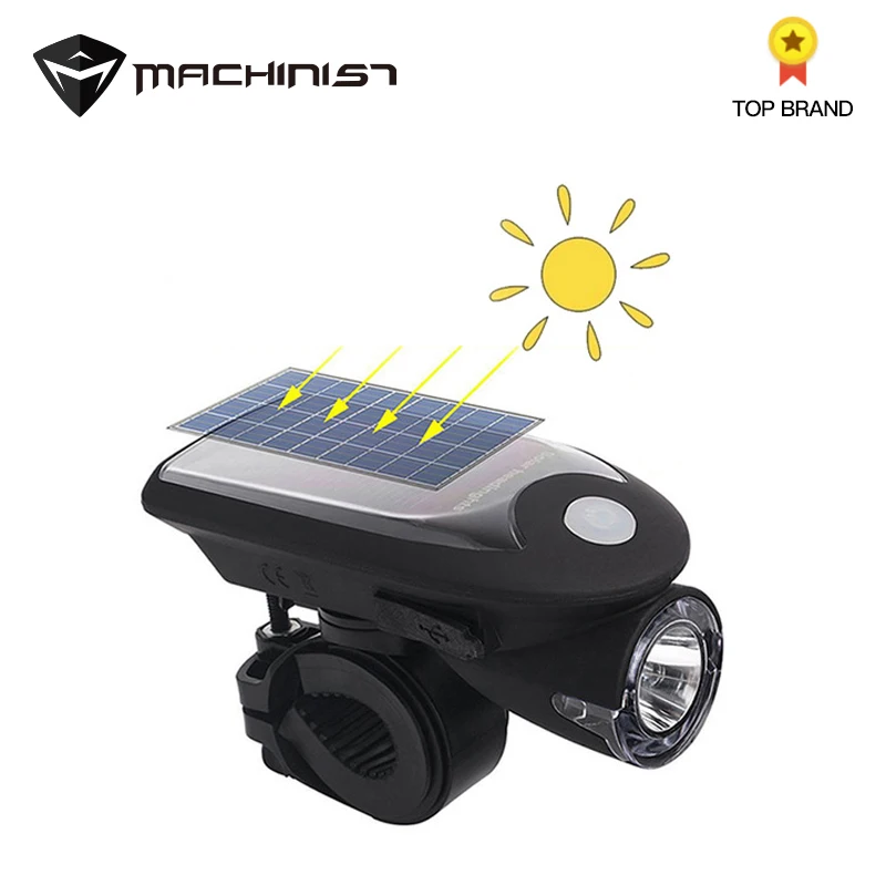 

motorcycle Light Headlight Solar Energy Bicycle Front Light Waterproof with 360 Degree Rotatin LED Security warning light