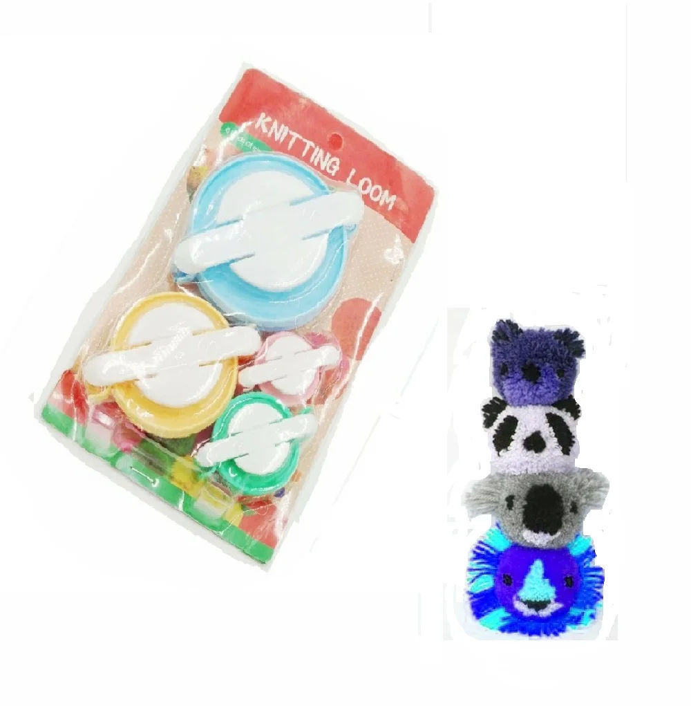 

4pcs Weaver Needle Craft Pompon Set Appareil Bommel 4 Sizes Pom Pom Maker Clover Fluff Ball DIY Needlework Knitting Tool