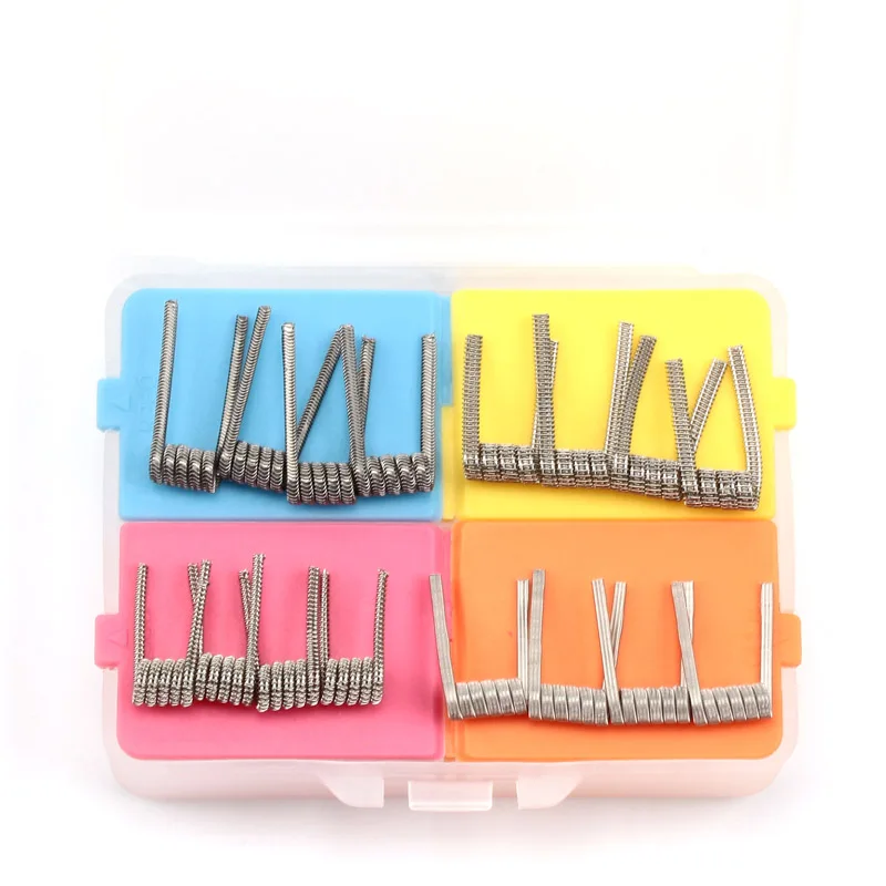 

Coil Father 16pcs/Box Prebuilt Coils 4 in 1 Fused Clapton Super Alien Heating DIY Coil For Vape RDA Electronic Cigarette Tank