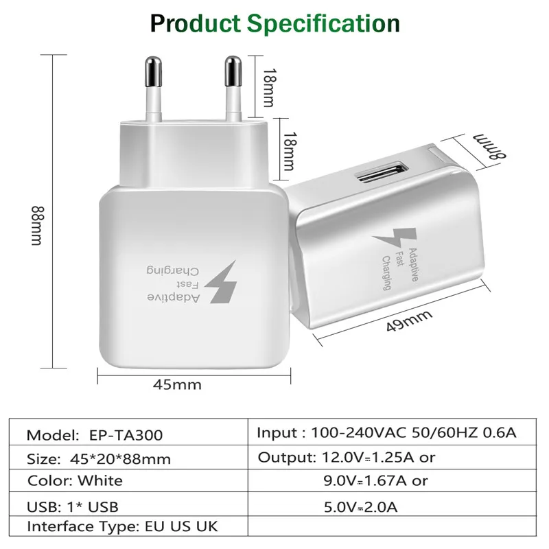 Универсальное USB зарядное устройство для телефона с вилкой EU US, настенный адаптер для быстрой зарядки, зарядное устройство для мобильного телефона s для samsung S9 huawei mate 20 Pro