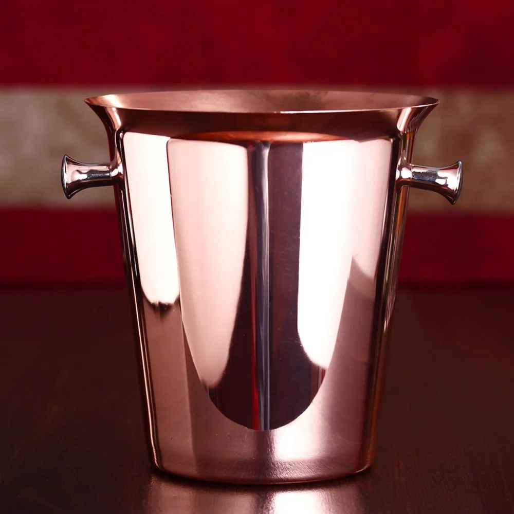 Champagne Beer Chiller Ice Barrel Rose Gold Ice Buckets Wine Ice Bucket