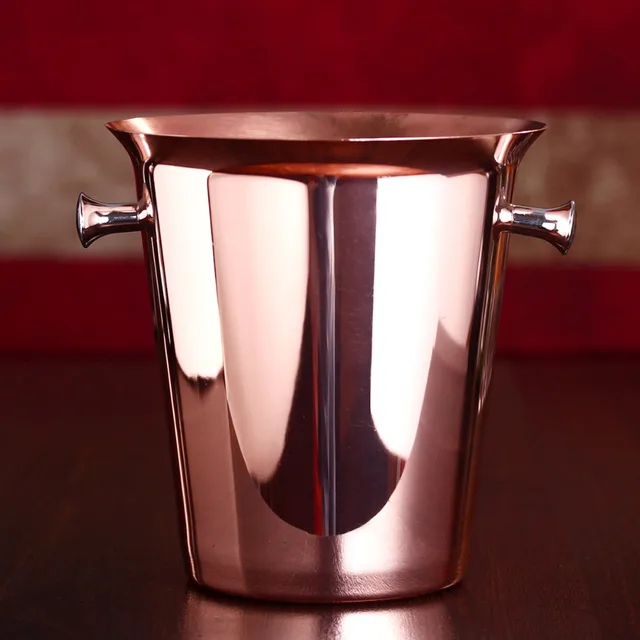 Champagne Beer Chiller Ice Barrel Rose gold Ice Buckets wine ice bucket 5L Ice Bucket Stainless