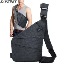 Бренд SAFEBET Мужская Противоугонная нагрудная сумка Летняя короткая Курьерская сумка водоотталкивающая сумка на плечо Органайзер Кошелек для телефона