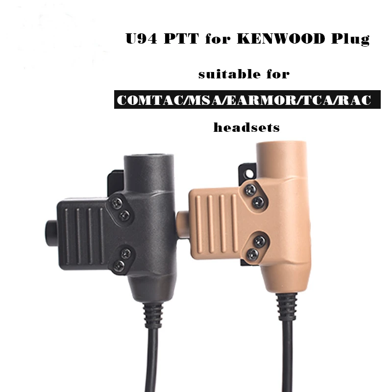 SEIGNEER U94 тактическая PTT для TMC RAC гарнитура KENWOOD черная вилка COMTAC/MSA/EARMOR/TCA/TRI