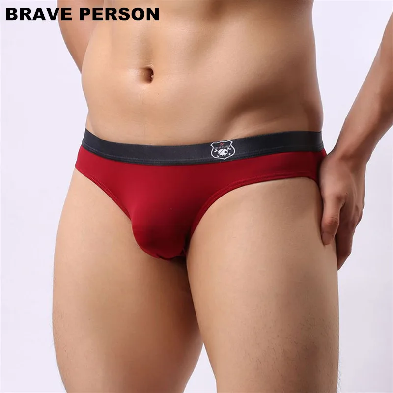 

Brave Person Sexy Man Underwear Men Low Waist Men's Polyester Briefs with Pouch Mens Bikinis Male Panties Seamless Panties Slip