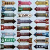 Restaurant Beach  Beer Bar Coffee Arrow Metal Irregular Tin Signs  Advertising Board Wall Pub Home Art Decor 42X10CM U-13 ► Photo 1/6