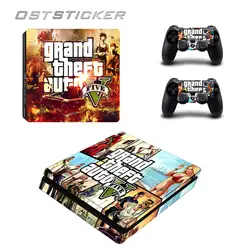 ОСТ Стикеры мультфильм игру GTA пропуск скины для Ps 4 Slim для Playstation4 S винил Стикеры чехол