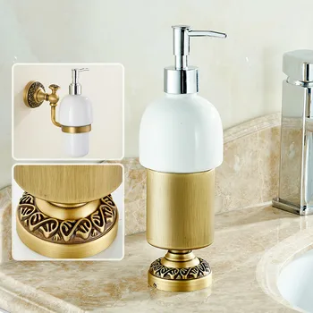 

Retro copper soap dispenser floor type / wall-mounted hand sanitizer shower gel shampoo bottle press lotion bottle mx5291754
