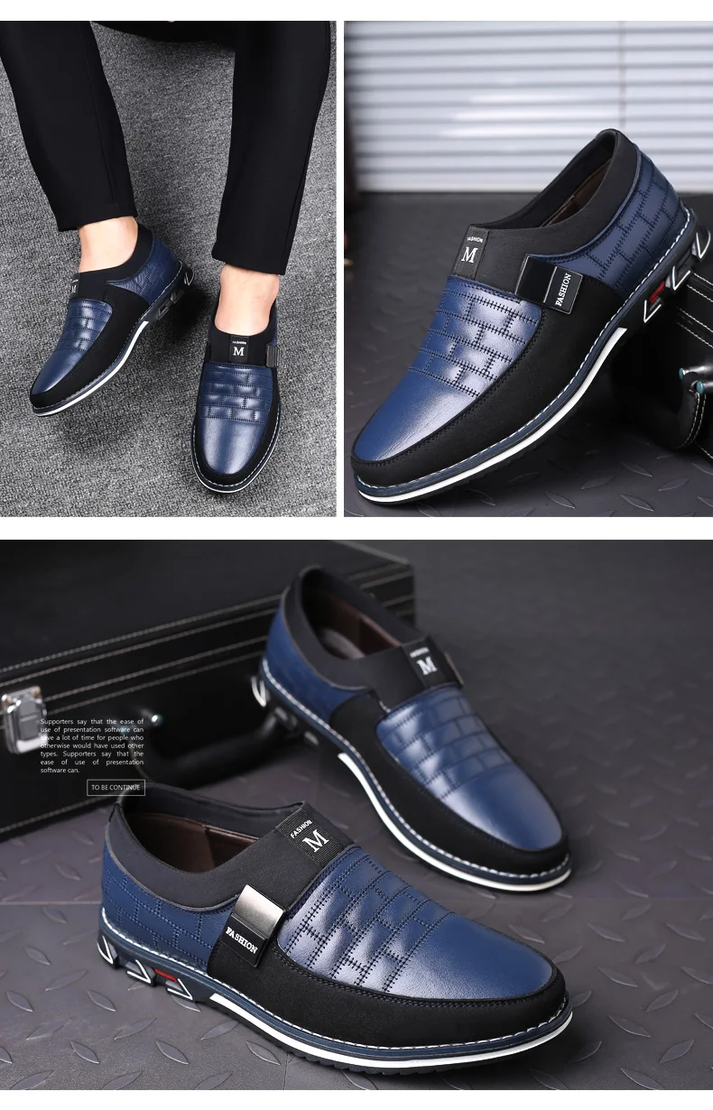 ZUNYU New Big Size 38-48 Oxfords Leather Men Shoes Fashion Casual Slip On Formal Business Wedding Dress Shoes