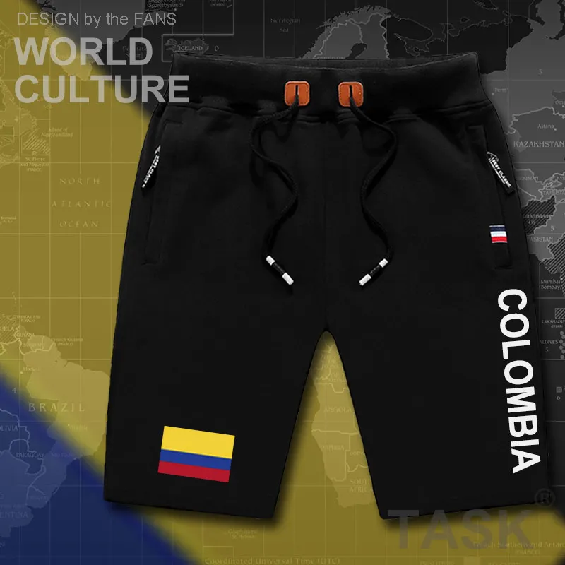 Мужские пляжные шорты Colombia новые мужские спортивные с флагом карманами на молнии