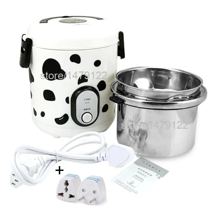 

Super mini rice cooker 250w power 1L capacity 220V input mini rice cooker lunch box suit 1-2 people can stew soup heat lunch box