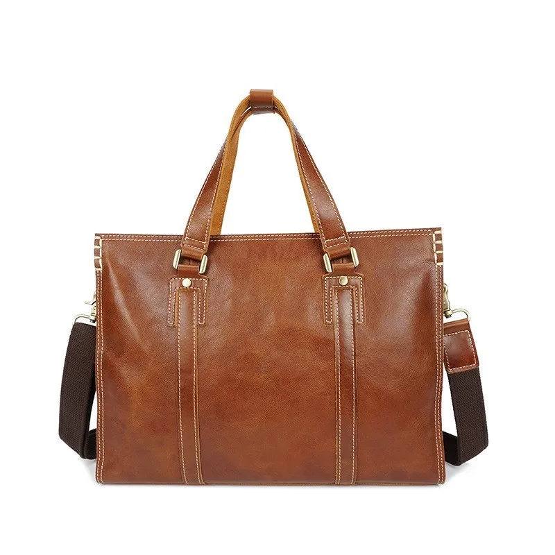 

Brand Designer 100% Genuine Leather Briefcase Briefcase Laptop Bag Business Handbag Bolsa Feminina Top-handle Bags Day Clutches