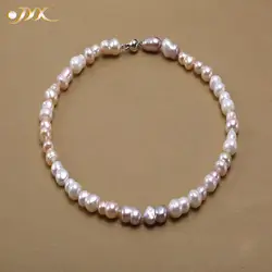 JYX барокко жемчужное ожерелье многоцветный пресноводный жемчуг ожерелье арахис ожерелье-чокер 8*11-8*13 мм