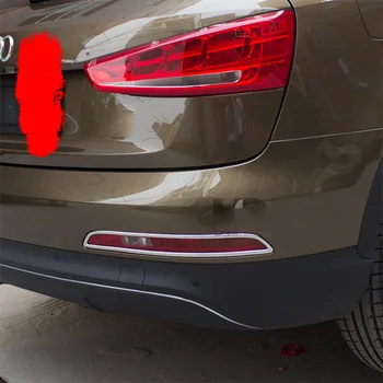 

2x Chrome ABS Rear Fog Light Lamp Trim Decoration Frame Cover For Audi Q3 12-13