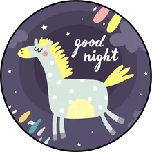 Ковер для детской комнаты, круглые детские игровые коврики для гостиной, спальни, одеяло, ANITSLIP horse tapetes para Каса сала, ребенок, tapis, домашний декор