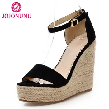 

FITWEE Summer Women Wedges Sandals Ankle Strap Open Toe High Heels Shoes Daily Leisure Dropshipp Women Footwear Size 34-39