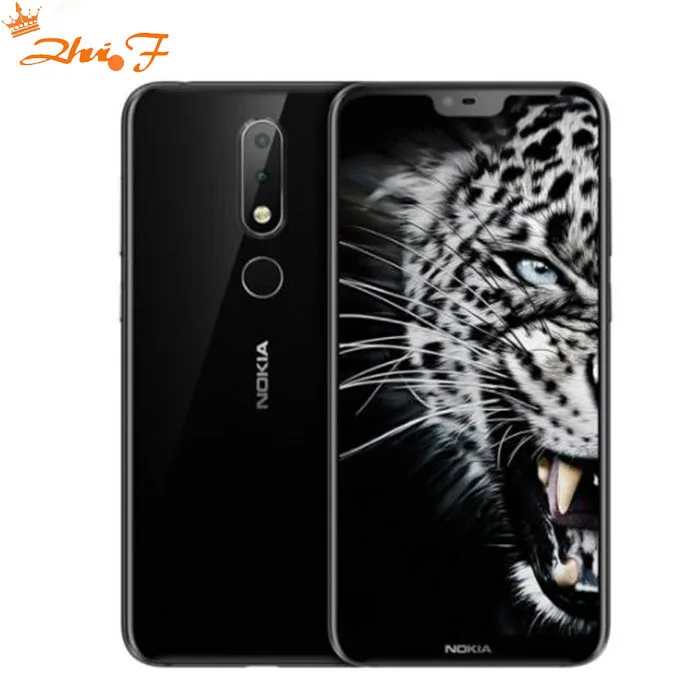 Смартфон Nokia X6 2018 Android one 3060 мАч 5 8 МП 3 камеры две sim карты LTE отпечаток пальца дюймов