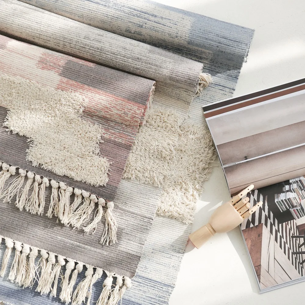 Kilim 100% хлопок ковер для гостиной геометрический индийский современный коврик в