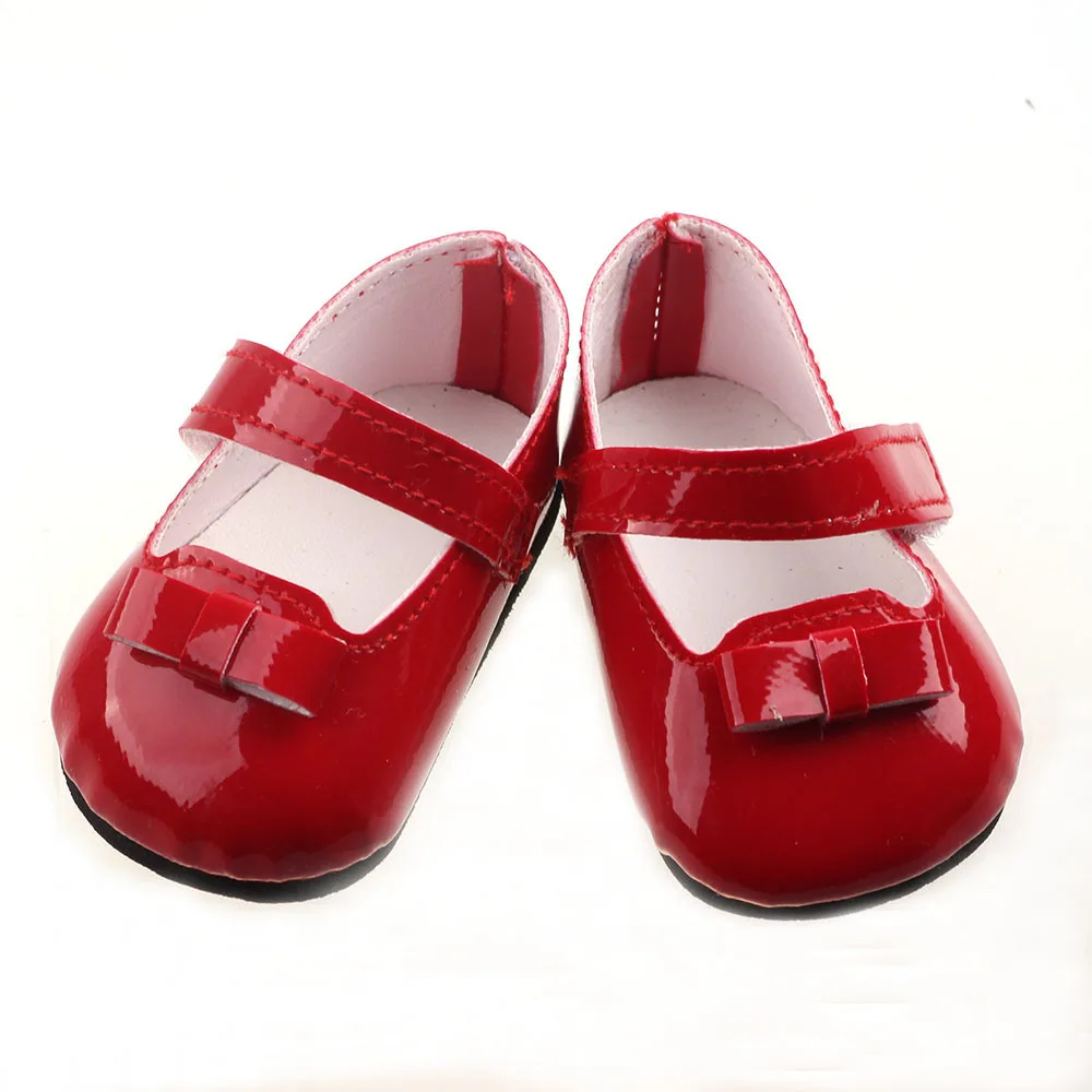 

Doll Shoes Promotions With Bowknot Designs For 18 Inch American Doll & 43 Cm Baby Doll For Our Generation Girl`s Toy