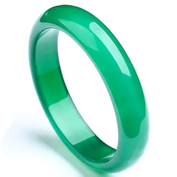 

Koraba Fine Jewelry Elegant Fashion Natural Green Agate Bracelet Bangle Hand Catenary Free Shipping