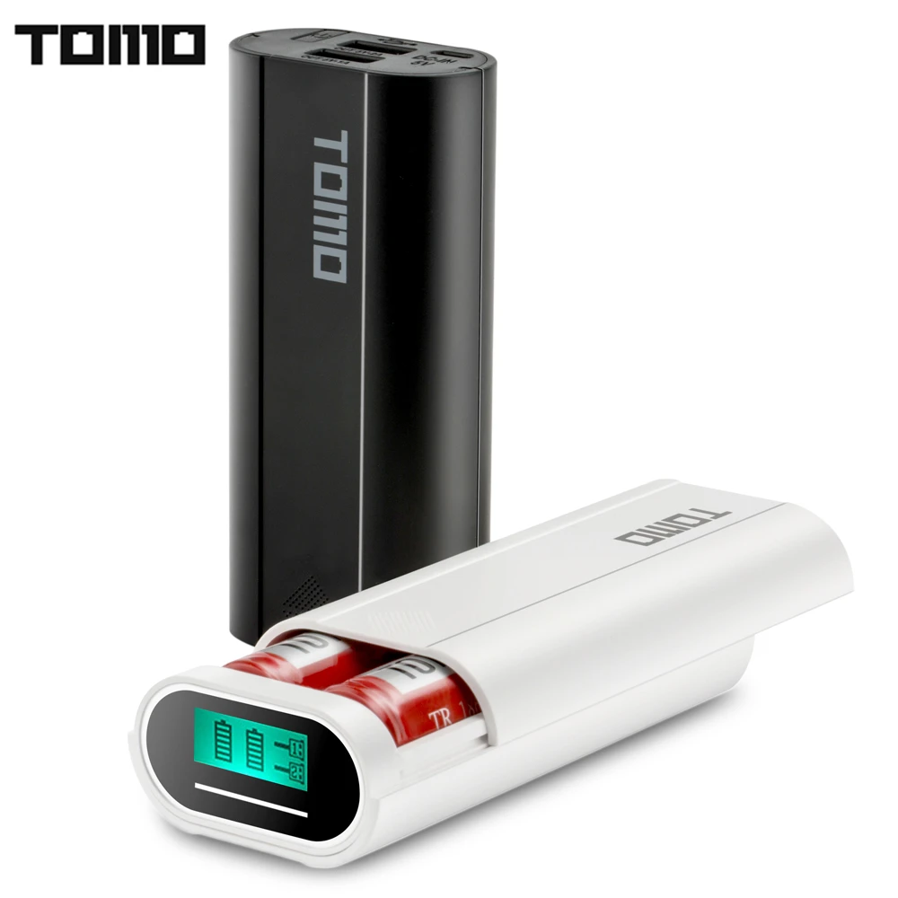 Томо M2 2x18650 Li Ion Батарея DIY портативный Smart Зарядное устройство с ЖК дисплей Экран