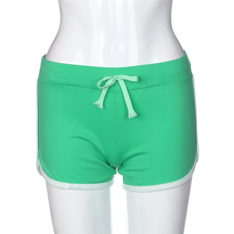 Women Yoga Shorts Summer Pants Women Sport Shorts Gym Workout Waistband Skinny Yoga Elastic Shorts #FS#4JU24 (14)