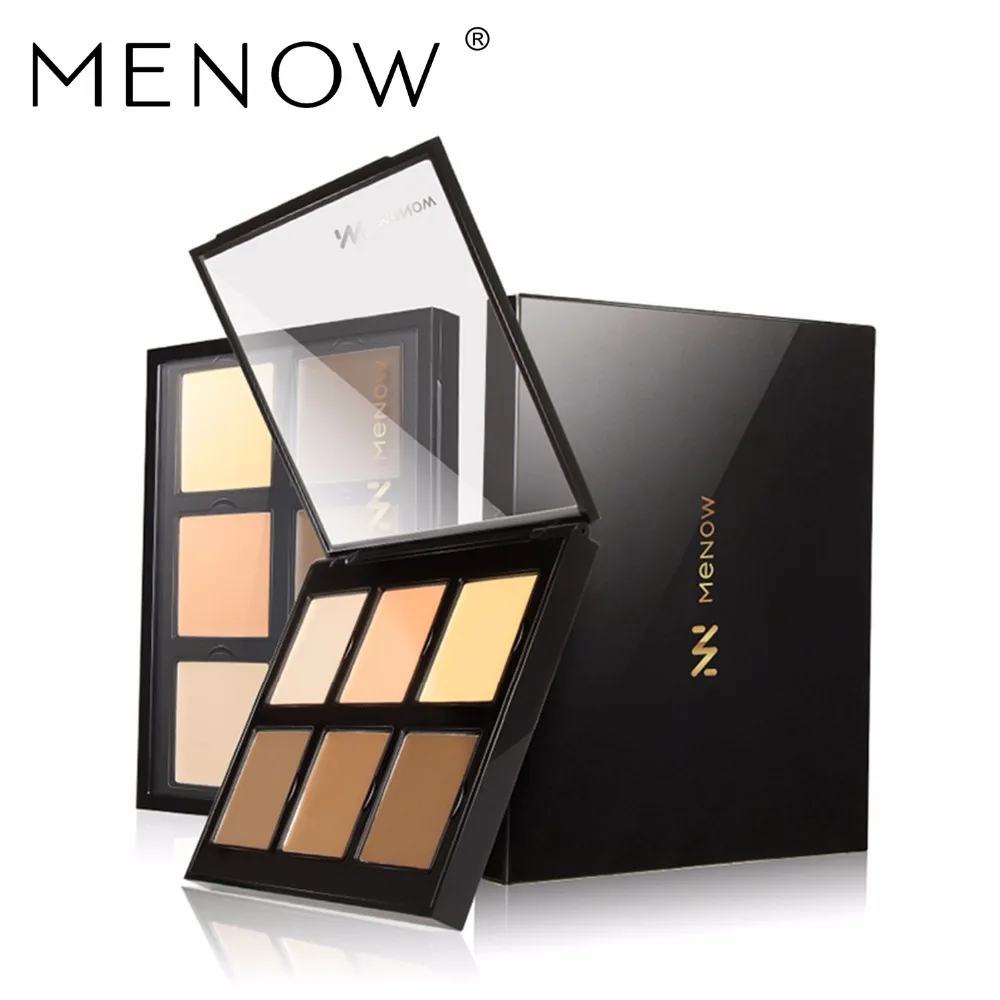 

MENOW 6 Colors Concealer Cover spot Covered smallpox Modifying facial contours Pores Palette Cosmetics Natural Makeup CO01