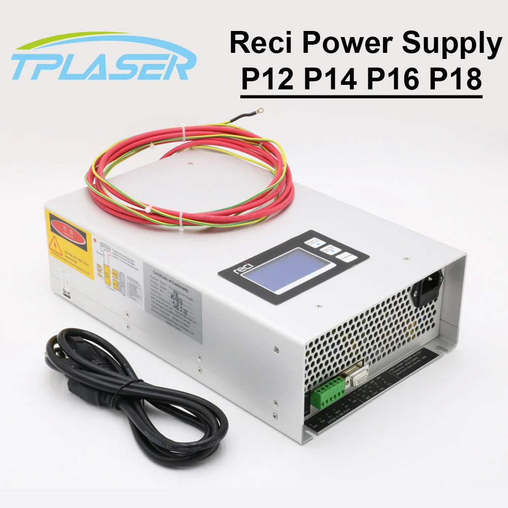 

Co2 Laser Power Supply RECI P12 P14 P16 P18 LCD Intelligent Function 80w 100w 130w 150w For Co2 Laser Tube W2 W4 W6 W8