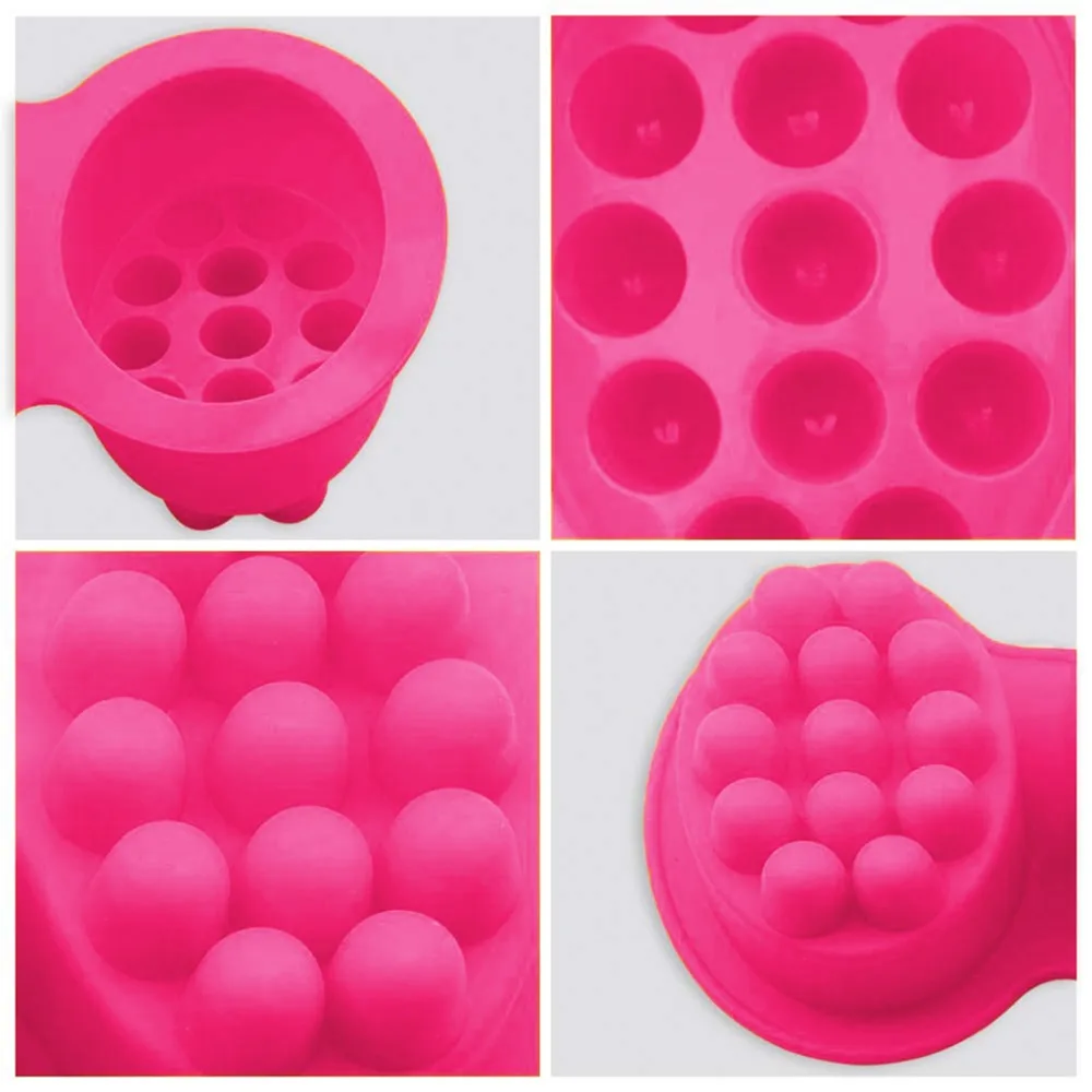 Мыло для мыла 4 полости массаж бар силиконовые формы 3D для пудинга, мыла желе плесень лоток прочный dzq90305