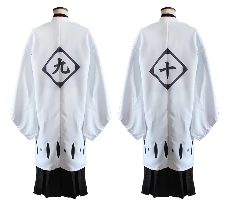 13 цифр BLEACH White Haori Косплей Костюм с 1-го по 13-й дивизии капитан длинный плащ халат короткий/длинный рукав плащ