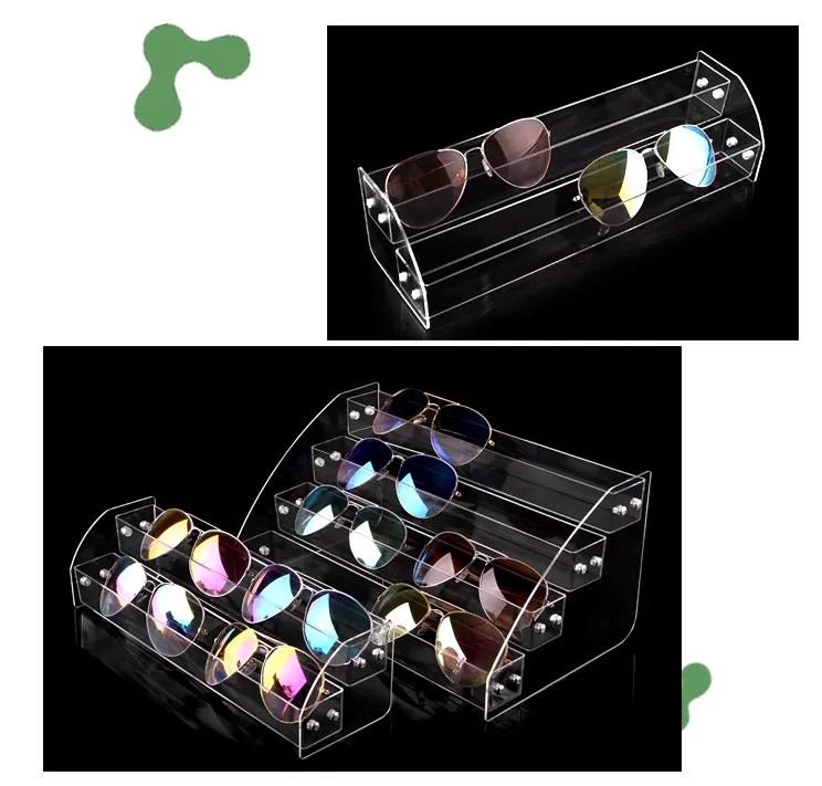 Многослойная акриловая коробка для солнцезащитных очков органайзер для Очков Дисплей Чехол для очков Рамка для очков витрина коробка для хранения солнцезащитных очков