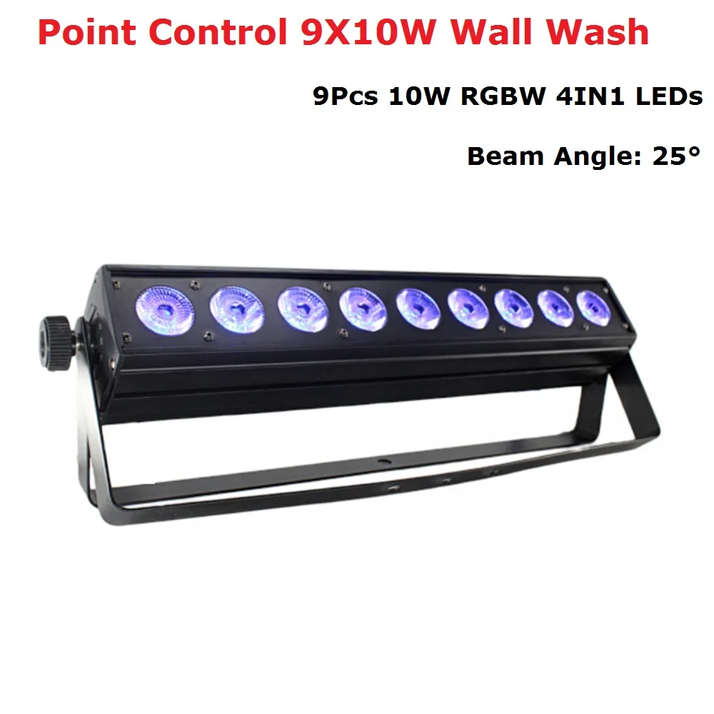 

1Pc 9X10W Point Control Wall Wash Light DMX Led Bar DMX Line Bar Wash Stage Light Party Wedding Light Music Christmas Projector