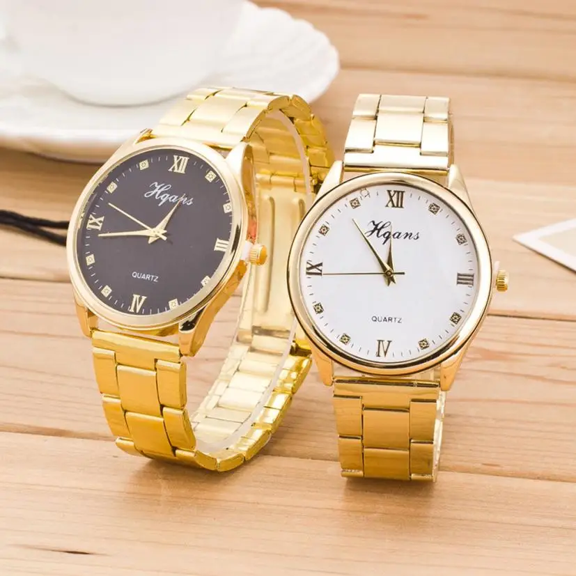 

Roman Numerals Fashion Gold Quartz Watch Women Famous Wrist Watch Luxury Full Stainless Steel Ladies Dress Quartz Watches #D
