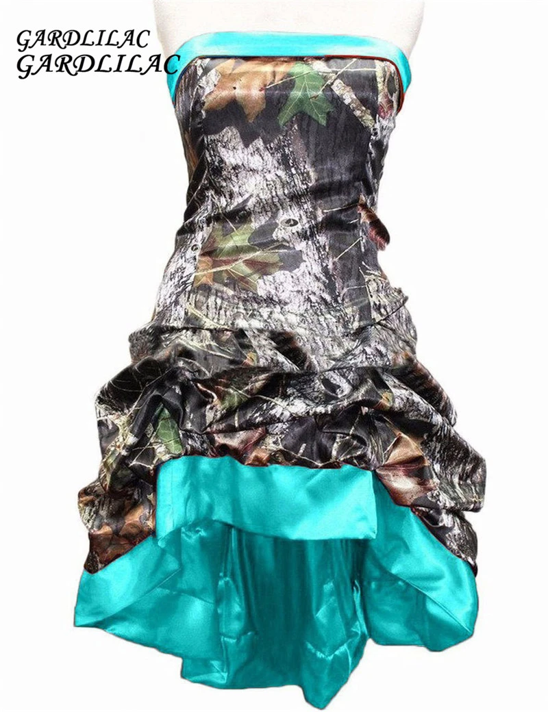 teal camo bridesmaid dresses