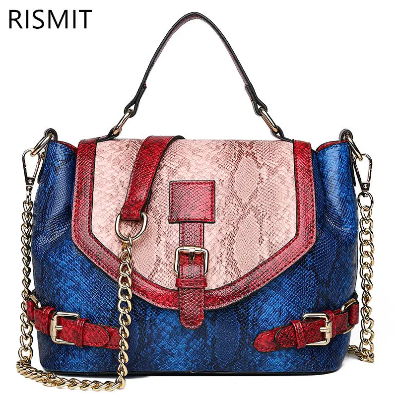 

2019 Direct Selling Bolsas Feminina Rsimti High Quality Women Snake Small Square Pattern Purse Handbags Shoulder Bag Wild Chq21