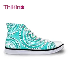 Thikin High Top Canvas Shoes for Teenager Women Vulcanize Shoes Women Casual Canvas Sneakers Lace-up Flats Casual Espadrilles instntarts universe star women casual flats shoes cool animal purple wolf print woman s high top vulcanize canvas shoes sneakers