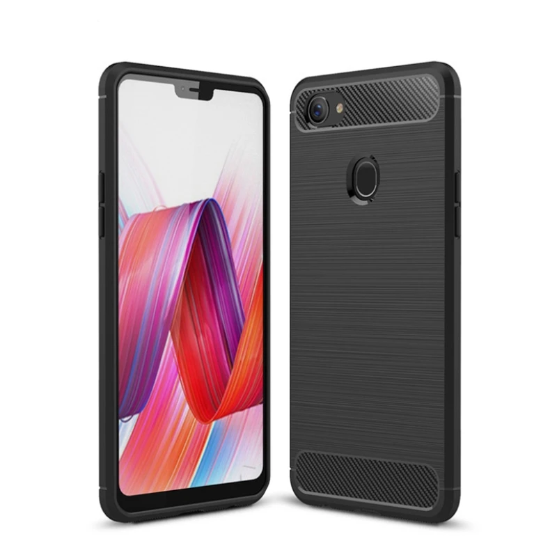 

For OPPO F7 case Luxury Carbon Fiber TPU Drawing Back Cover For OPPO F 7 Shockproof Hybrid Silicone Armor Coque Capa Fundas