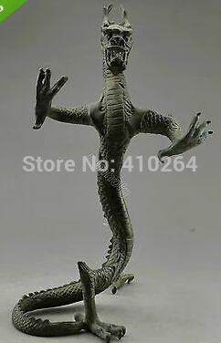 

Collectible Decorated Old Handwork Bronze Carved Big Dragon Statue