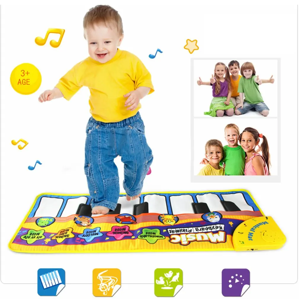 Baby Music Carpet Kids Play Mat Electronic Music Mat Piano Mat Multi